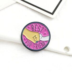 Cute Best Fur Friend Enamel Pin Brooch